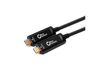 Microconnect USB3.1CC10OP cavo USB 3.2 Gen 1 [3.1 1] 10 m C Nero (Premium Optic USB-C, 10m - Supporting 4K60Hz, Only Video, not NEW