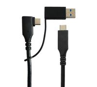 Microconnect USB3.1CC1MDE cavo USB USB 3.2 Gen 1 [3.1 Gen 1] 1 m USB C Nero (USB 3.2 Gen 1, USB-C angled - And A Male/C female NEW