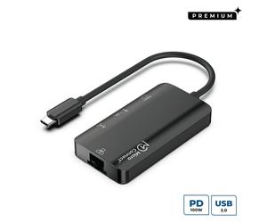 Microconnect USB3.1CCOM14 replicatore di porte e docking station per laptop Cablato USB 3.2 Gen 1 [3.1 Gen 1] Type-C Grigio (USB-C Mini Dock - USB-C to 2 x USB3.0 A /RJ45/ - HDMI/VGA/Type C Data or PD