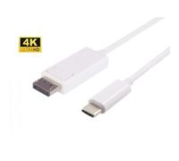 Microconnect USB3.1CDPB2W cavo e adattatore video 2 m USB tipo-C DisplayPort Bia