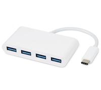 Microconnect USB3.1CUSB3 hub di interfaccia USB 3.2 Gen 1 [3.1 Gen 1] Type-C 5000 Mbit/s Bianco (USB-C Multiport Adapter - simultaneous connection of 4 - USB 3.0 A ports to USB-C connector, data trans