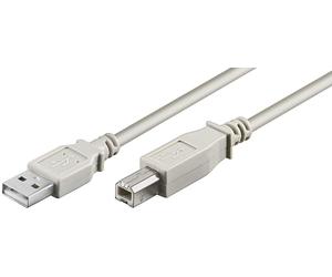 Microconnect USBAB1 cavo USB USB 2.0 1 m USB A USB B Bianco (USB2.0 A-B 1m M-M - grey - Warranty: 300M) NEW