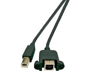 Microconnect USBABF1PANEL2 cavo USB USB 2.0 1,8 m USB A USB B Nero (USB2.0 Extension B-B M-F 1.8 - m Panel type - Warranty: 300