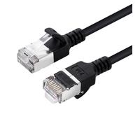 Microconnect V-FTP6A005S-SLIM cavo di rete Nero 0,5 m Cat6a U/FTP [STP] (CAT6A U-FTP Slim, LSZH, 0.50m - Network Cable, Black - NEW