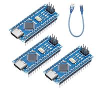 Microcontrollore Scheda di sviluppo Binghe 3 Pezzi Microcontrollore Schede Madri con CH340 Chip 5V 16MHz Type-C Interfaccia versione saldata con Cavo USB compatibile con Arduino