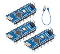 Microcontrollore Scheda di sviluppo Binghe 3 Pezzi Microcontrollore Schede Madri con CH340 Chip 5V 16MHz MICRO Interfaccia versione saldata con Cavo USB compatibile con Arduino