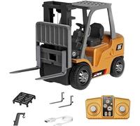 Microcrew Mini RC Construction Series-Set dumper tascabili,escavatori carrelli elevatori, mini veicoli da costruzione a distanza 1/64 da 2,4 GHz per regali di compleanno ragazzi ragazze,C