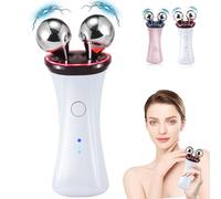 Microcurrent - Dispositivo facciale elettrico per lifting e tonificazione viso e collo, per madre e compagna, dispositivo portatile per la cura della pelle (bianco)