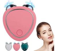Microcurrent Face Device Roller,2024 Microcurrent Facial Device - Lift The Face and Tighten The Skin, Face Massager Electric with 3 Gear, for Instant Face Lift, Firm, Wrinkle Remover (Pink)