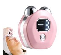 Microcurrent Facial Device, Portable Skin Toning Face Massager, Electric Facial Sculpting Roller Massage Tool for Home and Travel, 2.36x2.09x1.06 inches, White, Pink, Blue