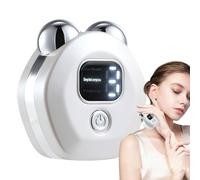 Microcurrent Facial Device, Portable Skin Toning Face Massager, Electric Facial Sculpting Roller Massage Tool for Home and Travel, 2.36x2.09x1.06 inches, White, Pink, Blue