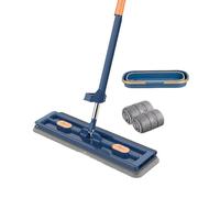 Microfiber Mop - Reusable Mop Pads, Flat Mops For Floor Cleaning, Dust Mops With 2 Washable Microfiber Pads For Wall, Laminate, Wood, Ceramic Tiles, Wood Floor, Cleaner With Long Handle