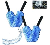 Microfiber Multi - Use Cleaning Tool, Car Wheel Cleaning Belt, Tire Cleaning Brush, Car Wash Brush for Various Cleaning Tasks in Your Car (Blue)
