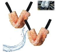 Microfiber Multi - Use Cleaning Tool, Car Wheel Cleaning Belt, Tire Cleaning Brush, Car Wash Brush for Various Cleaning Tasks in Your Car (Orange)