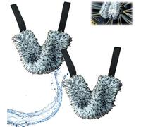 Microfiber Multi - Use Cleaning Tool, Car Wheel Cleaning Belt, Tire Cleaning Brush, Car Wash Brush for Various Cleaning Tasks in Your Car (Black)