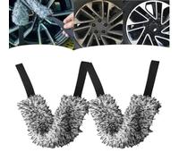 Microfiber Multi-Use Cleaning Tool - Crevice Cleaning Brush,Car Wheel Cleaning Belt,Multifunctional Car Detailing Cleaning Brush Tool,Quick Easy Car Cleaning Tool