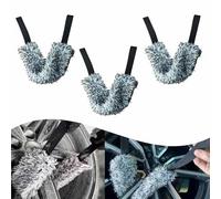 Microfiber Multi-Use Cleaning Tool, Crevice Cleaning Brush, Wheel Cleaning Brush, Car Detailing Clean, New Multifunctional Cleaning Brush Tool, Car Cleaning Brush Tire Brush (Black)