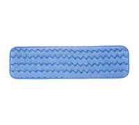 Microfiber Wet Room Pad, Split Nylon/Polyester Blend, 18", 12/Carton, Blue
