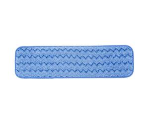 Microfiber Wet Room Pad, Split Nylon/Polyester Blend, 18", 12/Carton, Blue