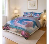Microfibra con Stampa Multicolore Parure Copripiumino Anime Tranquillo Romantico Paesaggio Resistente Copripiumini per Children's Boys Girls Duvet Cover 260x240cm(102" x 95")