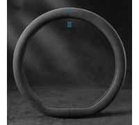 Microfibra Coprivolante per Ford Mustang Mach-E 2021-2024,Antiscivolo Pelle Traspirante Coprivolante 37-38cm Copri Manubrio Auto per Donna Uomo Accessori Auto Interno,Type D-Blue