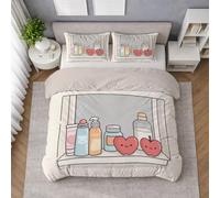 Microfibra Morbida Set Copripiumino Morbido, Copripiumino Singolo 155 X 200 cm Oggetto Scaffale Bagno Accessori, Biancheria da Letto confortevole, Leggera e Traspirante, per il riposo quotidiano