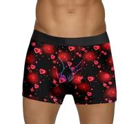 Microfibra Pantaloncini Stampa San Rosso Speciali Rose Vita Media Mutande Intime Traspiranti Cotone Comfort Quotidiano Mutande Uomo Sexy Sloggi Uomo Bianche (Blue #1, M)