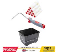 Microfibra Rullo per Vernice Set 10.2cm Mini & 2.5L Recipiente Finitura Liscia