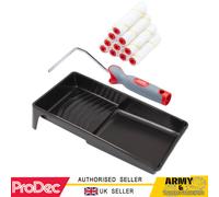 Microfibra Rullo per Vernice Set 10.2cm Mini & Plastica Vassoio Finitura Liscia