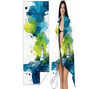 Microfibra Telo Mare Antisabbia, Blu Telo Mare Grande 90 x 180cm XXL Faro Asciugamano Leggero Compatto Asciugatura Rapida Assorbente, per all'aperto Piscina Bagno Campeggio Viaggio Regalo SYX7 I-6