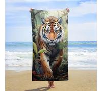 Microfibra Telo Mare Asciugatura Rapida Tigre Acchiappasogni Lupo Mondo Sottomarino Extra Large Asciugatura Rapida Asciugamano Da Spiaggia Per Nuoto, Surf, Sauna E Fitness (Color 5,70x150 cm)