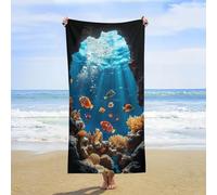 Microfibra Telo Mare Asciugatura Rapida Tigre Acchiappasogni Lupo Mondo Sottomarino Extra Large Asciugatura Rapida Asciugamano Da Spiaggia Per Nuoto, Surf, Sauna E Fitness (Color 2,150x200 cm)