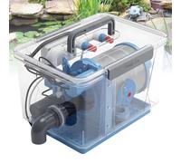 Microfiltro a Tamburo Rotante, Rete in Acciaio Inox da 200 Mesh 5000L/H | Filtro a Controlavaggio Automatico, Filtrazione da 75 μm, Sistema di Filtrazione Acqua Autopulente, per Laghetti e Acquari
