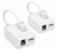 Microfiltro ADSL a banda larga, da spina BT a connettore RJ11 (confezione da 2) - Filtro acustico splitter per Internet e telefono, per Sky, TalkTalk, BT