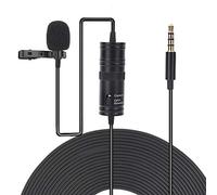 Microfoni a clip on, microfono portatile con risvolto a clip per conferenze video per registrazione di interviste per podcasting