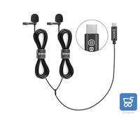 Boya Duo Clip-on Lavalier Microfono BY-M3D per USB-C