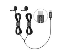 Microfoni Lavalier BOYA BY-M3D Digitali a Doppia Testa USB-C per Smarphone PC