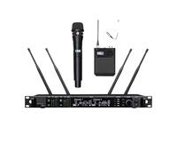 Microfoni Senza Micro Karaoke Professionale Wireless Doppio Canale Riproduzione Chiara Del Suono(3in1)