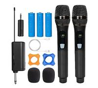 Microfoni Wireless, Microfono wireless UHF a doppio canale Microfono palmare UHF doppio con ricevitore ricaricabile da 1200 mAh for ForWedding Party KTV microfoni e ricevitore wireless(UHF08-2-1200)