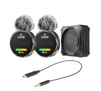 Microfonico Wireless 2 * Trasmettitore 1 * Ricevitore Touch Screen For Fotocamera PC Smartphone(2)