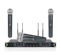 Microfonico Wireless Con Microfono Palmare A 4x40 Canali Scansione Automatica Frequenza Opzionale Adatta For Chiese(PTU4)