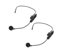 Microfonico Wireless, Set Microfono Cordless Portatile con Auricolare, Auricolare con Microfono Ricaricabile per Insegnanti, Canto, Presentazione, Guida Turistica