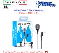 Microfono 2 Pin Kenwood Midland MA31 LK Pro