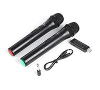 microfono 2pcs Smart Wireless Microfono Professionale Karaoke Canto Handheld Mic con Ricevitore USB Portatile per Karaoke Discorso Altoparlante Cordless Microfono (Colore: 2 pz Wireless)