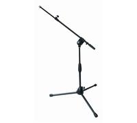 QUIK LOK - A/496 BK ASTA MICROFONICA SERIE 400, Asta microfonica Serie 400 bassa con Giraffa Telescopica Professionale e Base Treppiede, Tubi di Acciaio ad Alta Resistenza e Componenti di Alta Qualità