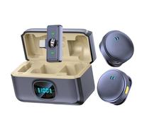 Microfono a clip mini microfono mini wireless con soppressione del rumore | Audio a mani libera per voce, vlogging, podcasting, streaming live, conferenze, videochiamate, creazione di contenu