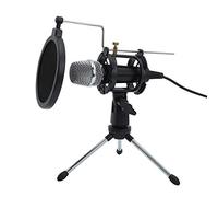 Microfono a condensatore 3 5mm Plug and Play con supporto MIC Filtro acustico a doppio strato per podcast Vocal Home Studio PC Laptop Phone Tablet