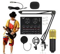 Microfono a condensatore BM800 - Microfono per kit di registrazione in studio, acquisizione audio in streaming | Set di apparecchiature di trasmissione professionali, pacchetto di configurazione