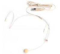 Microfono a condensatore con pickup omnidirezionale, XLR a 4 pin per sistemi wireless, cuffie beige in TPU per parlare in pubblico e spettacoli dal vivo