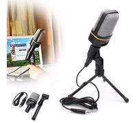 Microfono a condensatore grande Microfono capacitivo da studio cablato professionale da 3,5 mm con supporto per treppiede SF920 per la registrazione di computer PC
